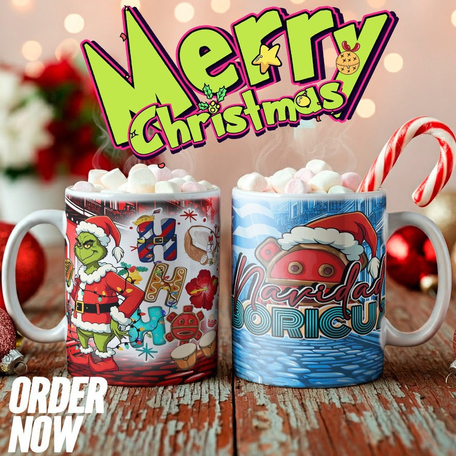 Boricua HO HO HO Grinch Mug