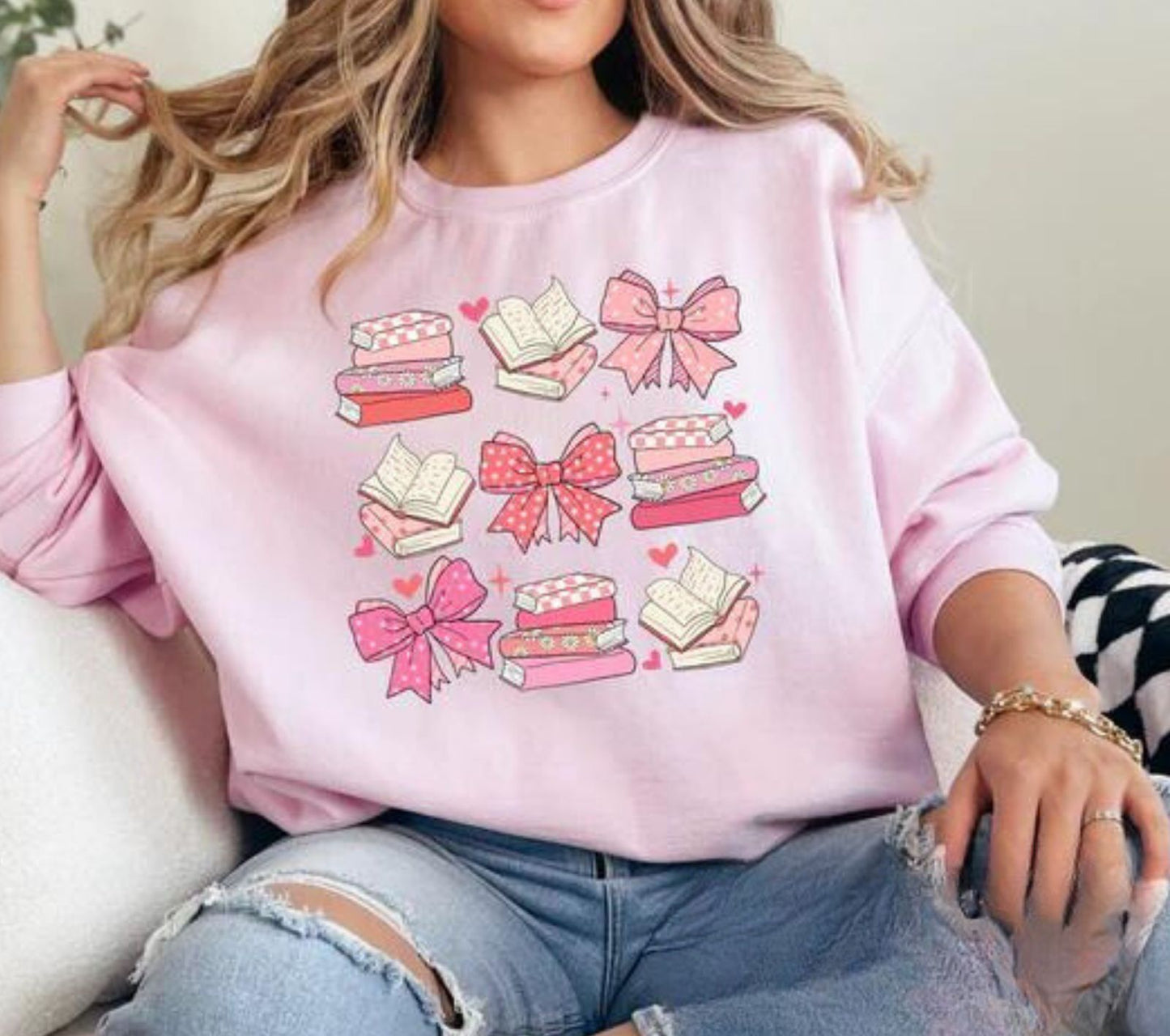 Bows and Book Sweater