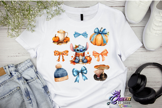 Alien Fall Cartoon T-Shirts