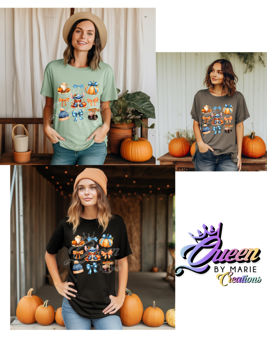 Alien Fall Cartoon T-Shirts