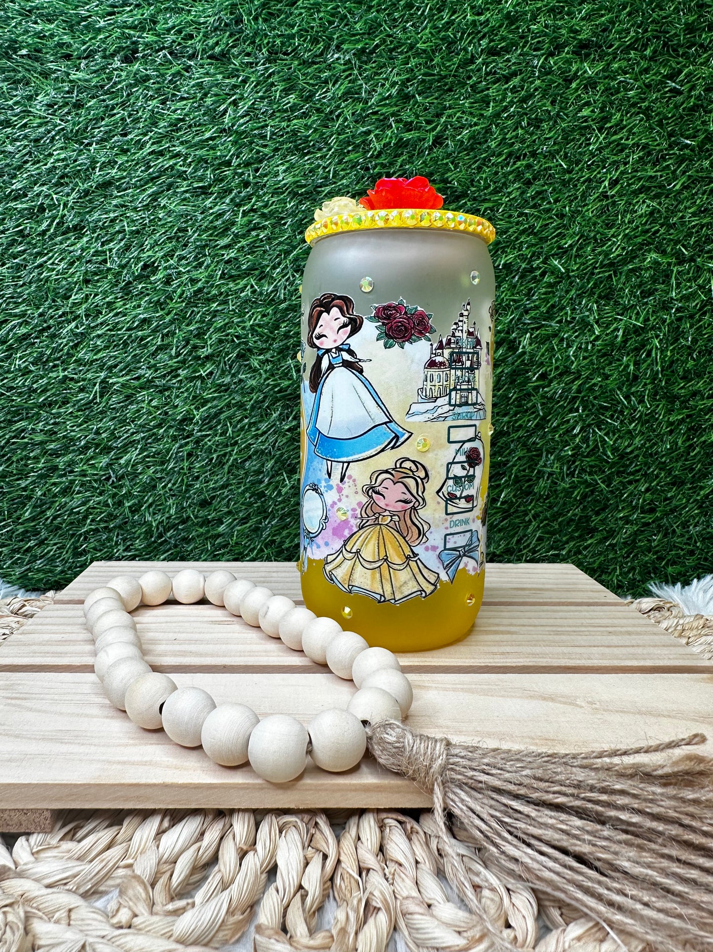 Mariposa Puerto Rica Lata de Vidrio 16 oz