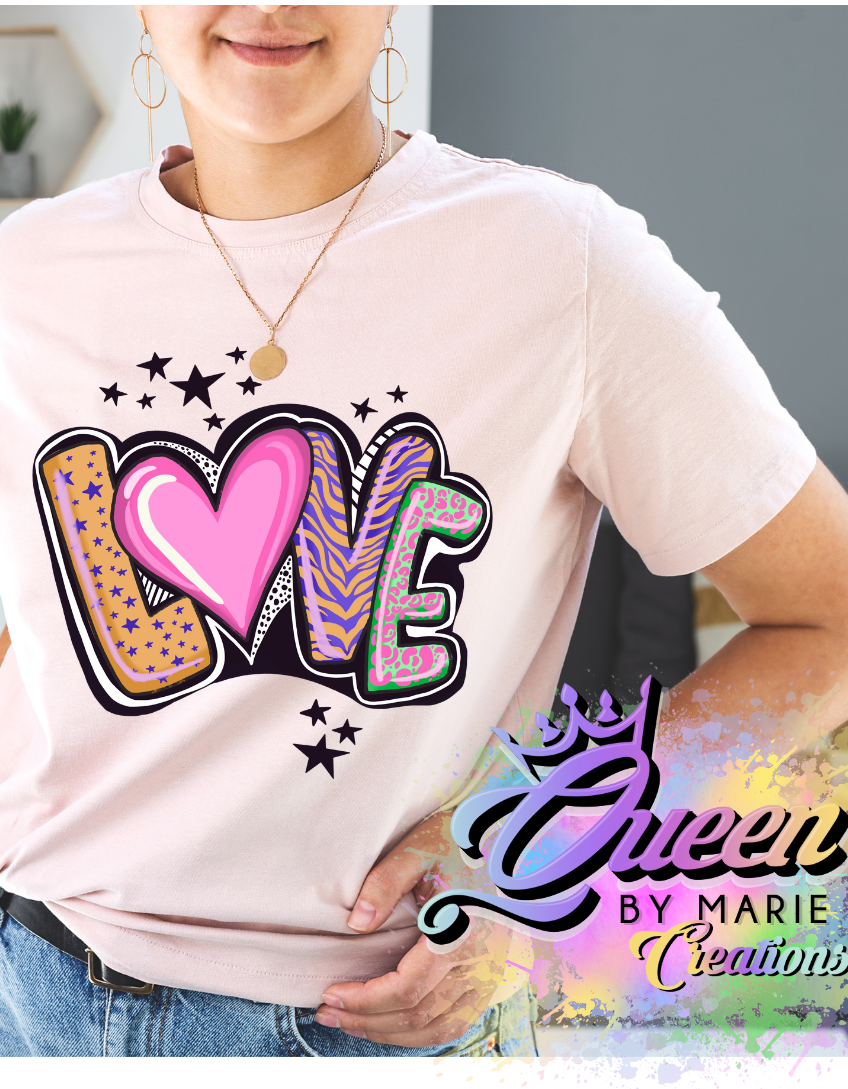 Color Love cartoon T-Shirt