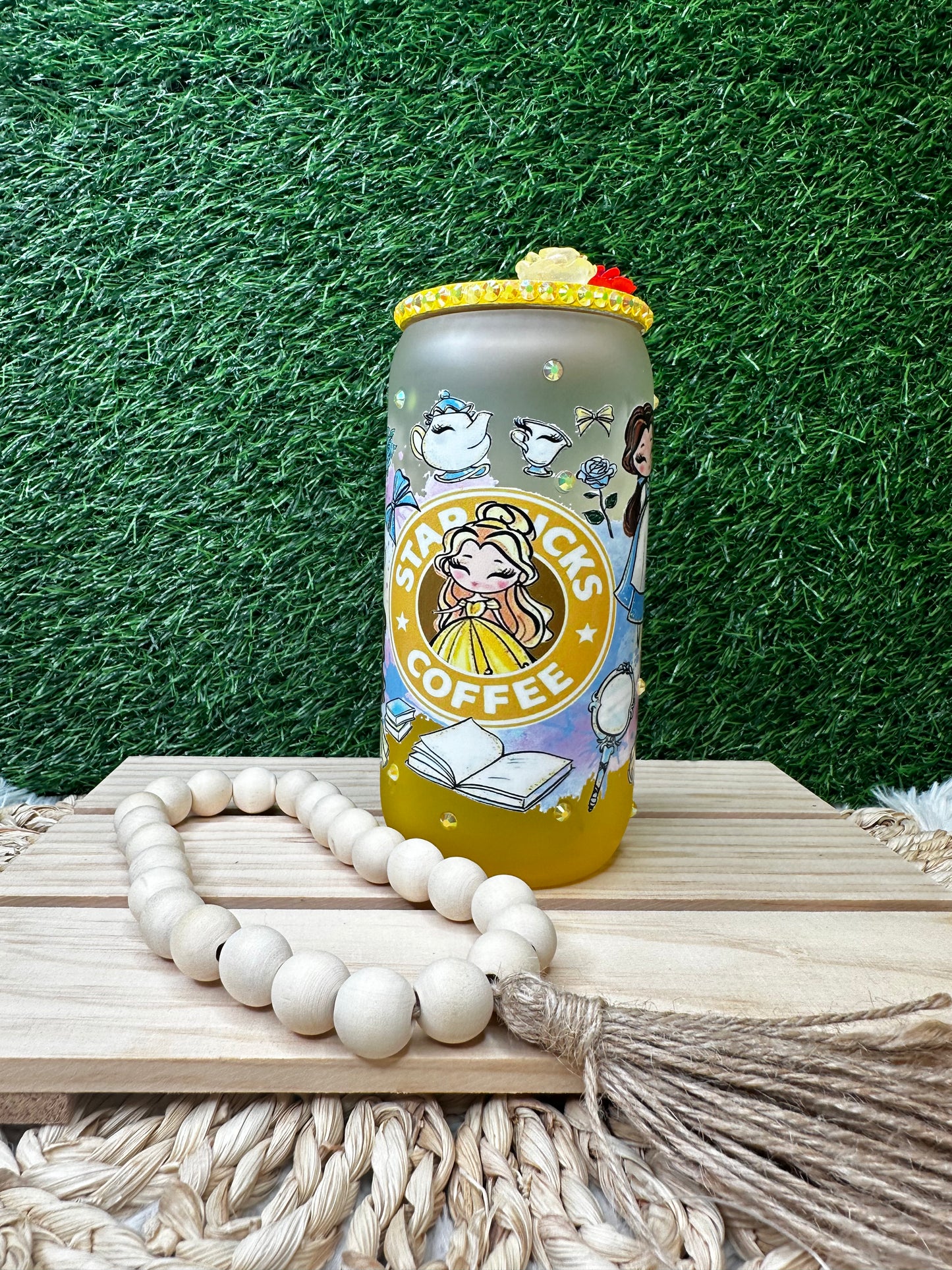 Mariposa Puerto Rica Lata de Vidrio 16 oz