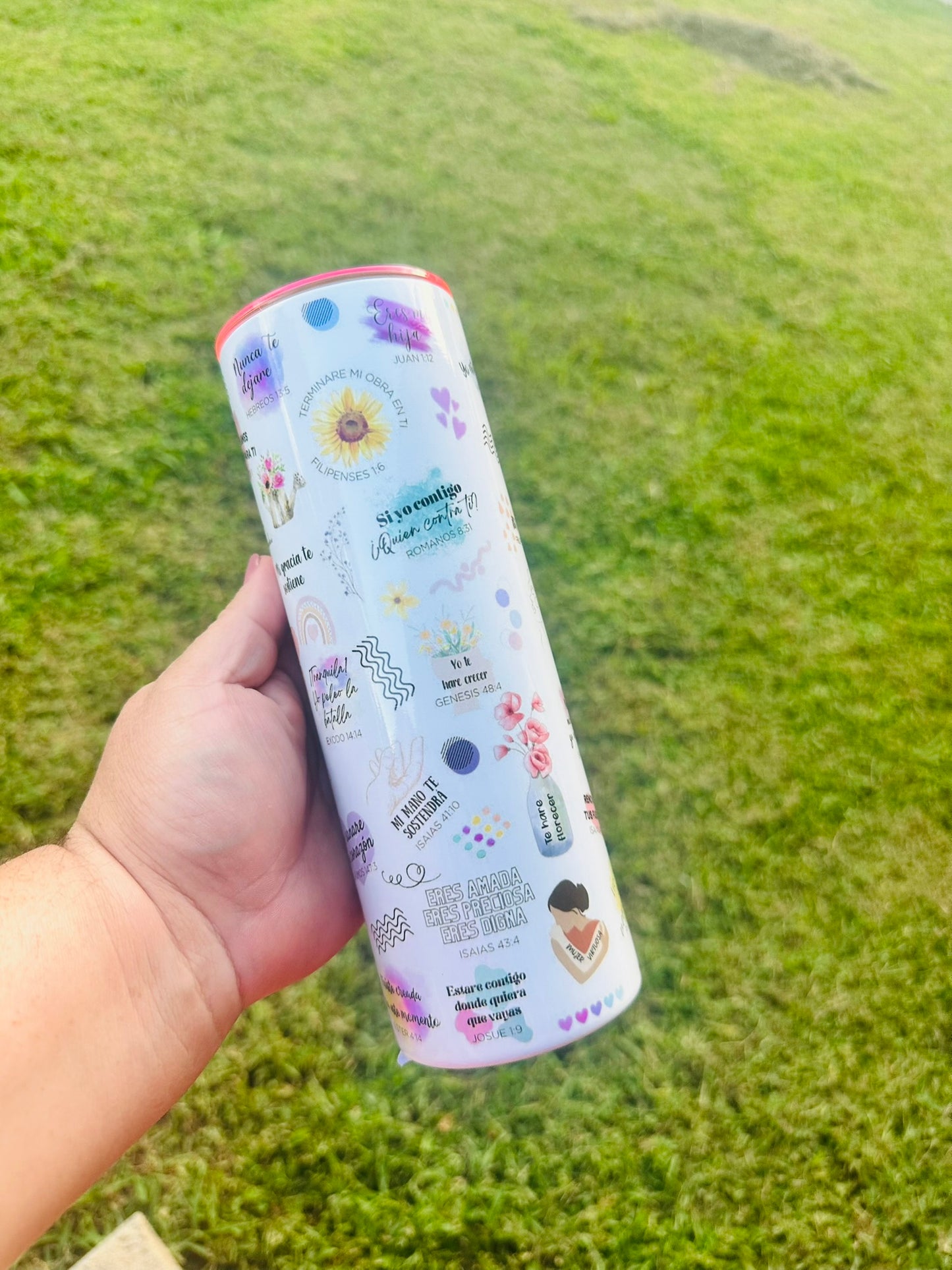 God's Promises in Spanish Tumbler 20 oz