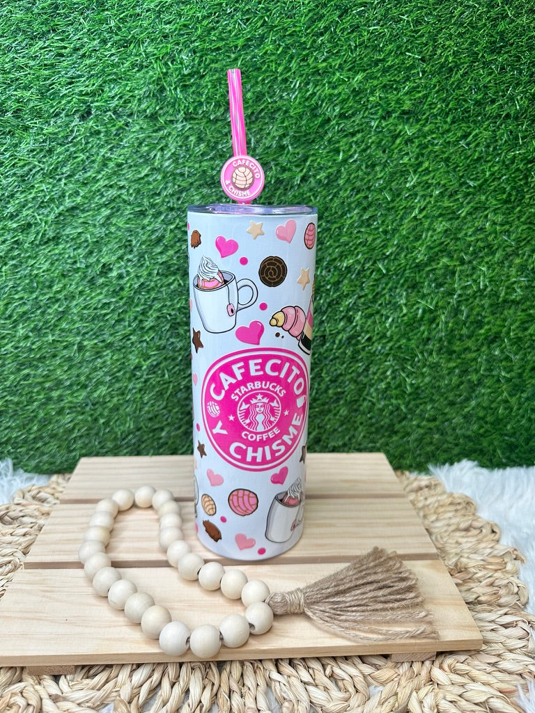 Cafecito y Chisme Pink/Tumbler
