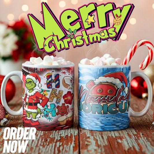 Boricua HO HO HO Grinch Mug