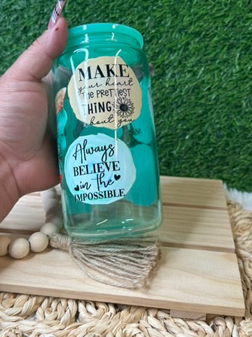 Glass can / Butterfly Woman motivation