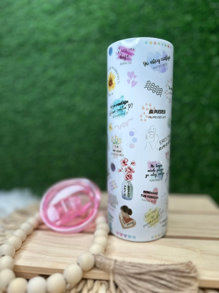 God's Promises in Spanish Tumbler 20 oz