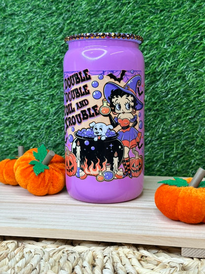 Halloween Boop Glass can