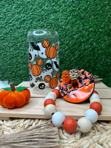 Mouse Halloween Glass can