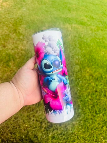 Blue Alien Tumbler 20 oz