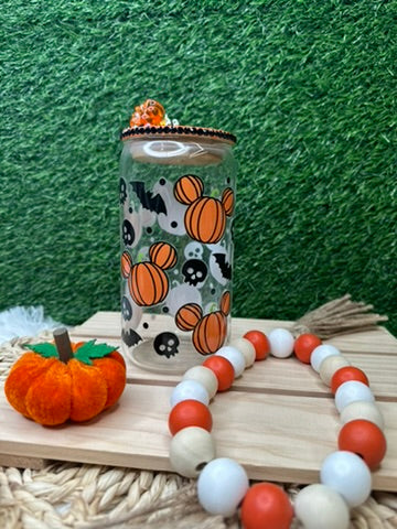Mouse Halloween Glass can