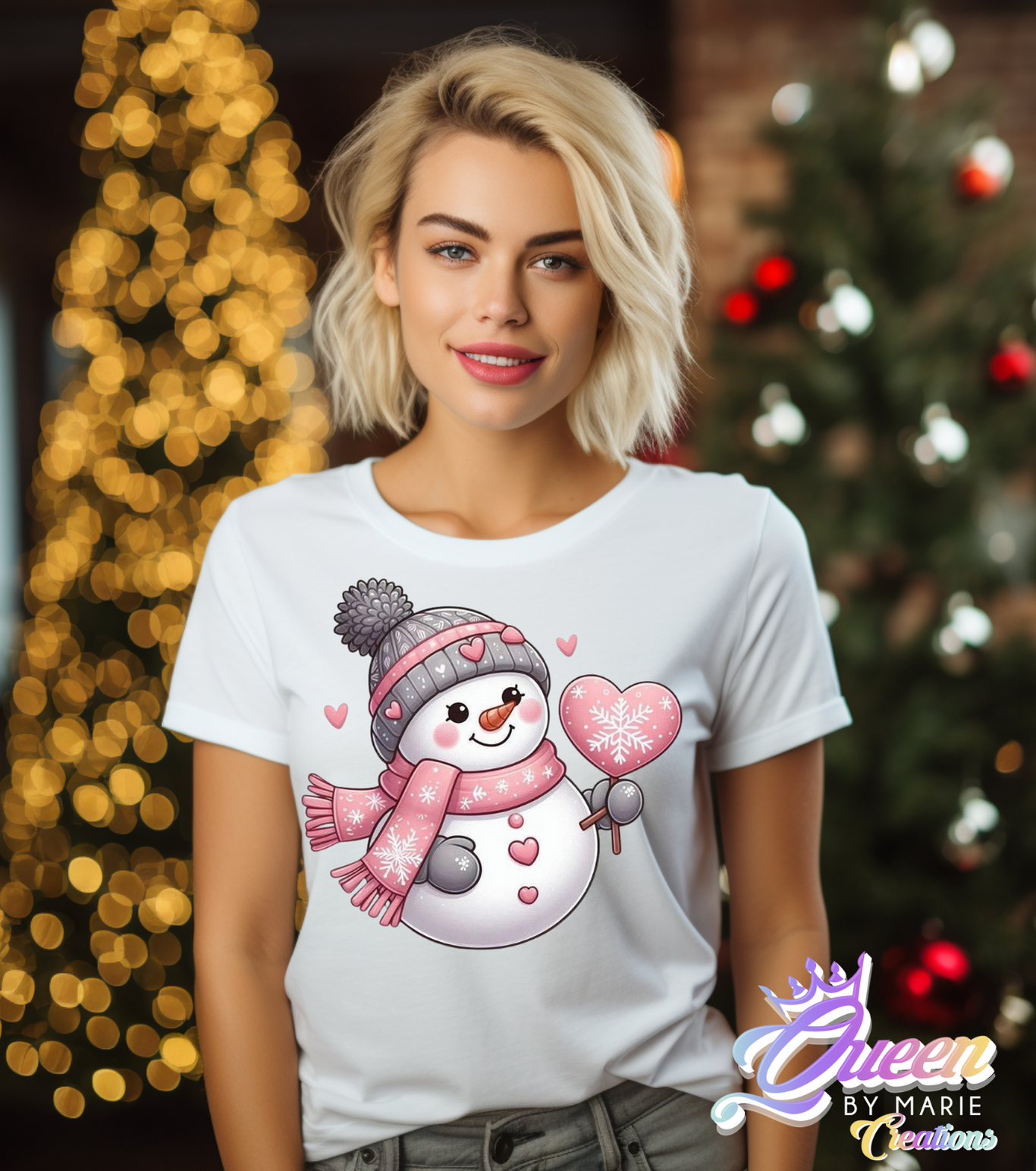 Pink Snow Girl T-Shirt