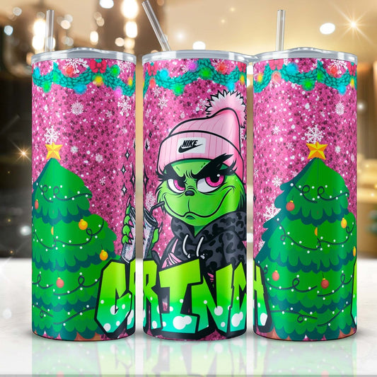 Pink Grinch Tumbler 20 oz