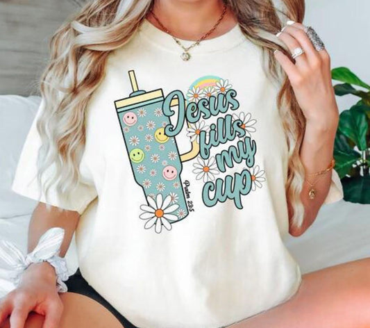 Jesus Fill my Cup (Blue) T-Shirts