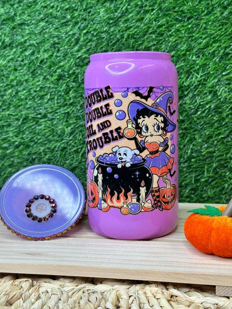 Halloween Boop Glass can