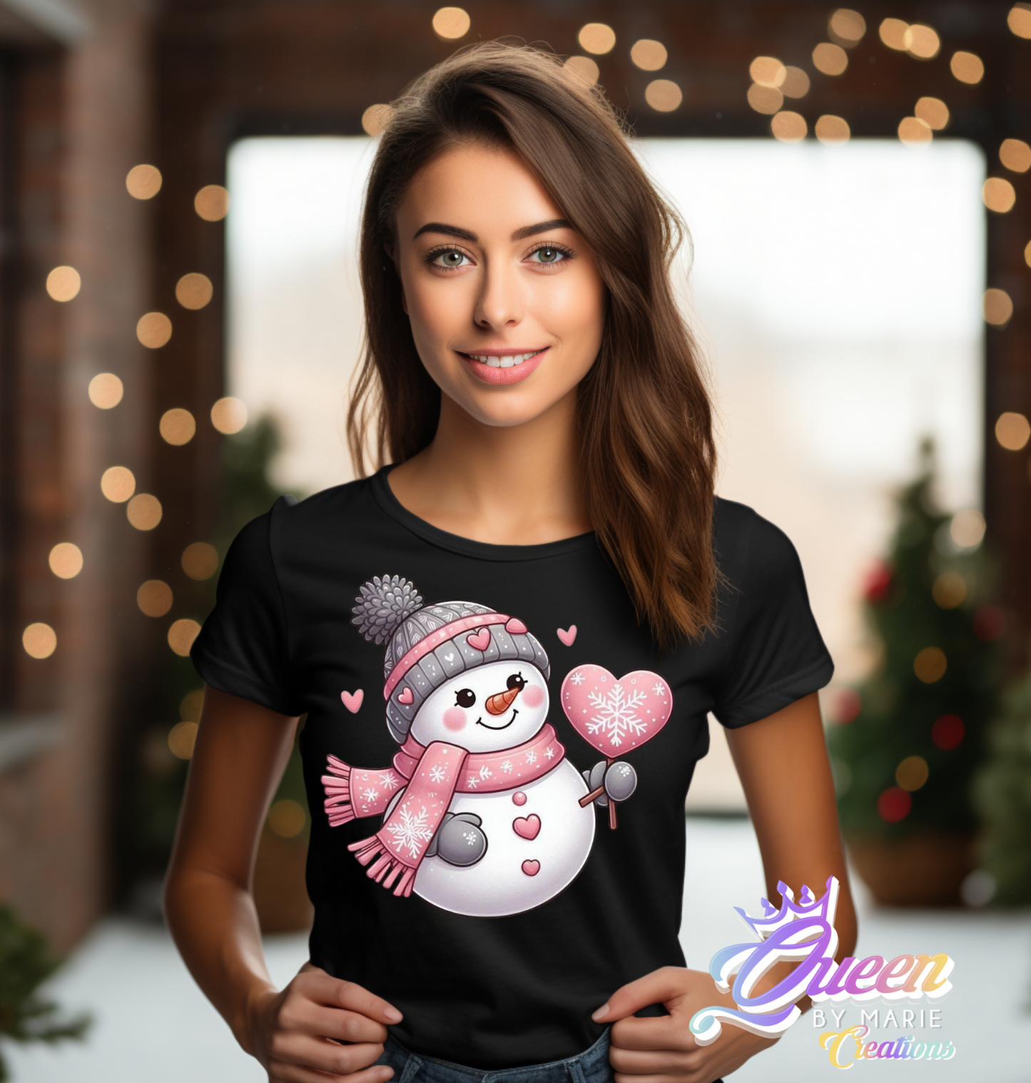 Pink Snow Girl T-Shirt